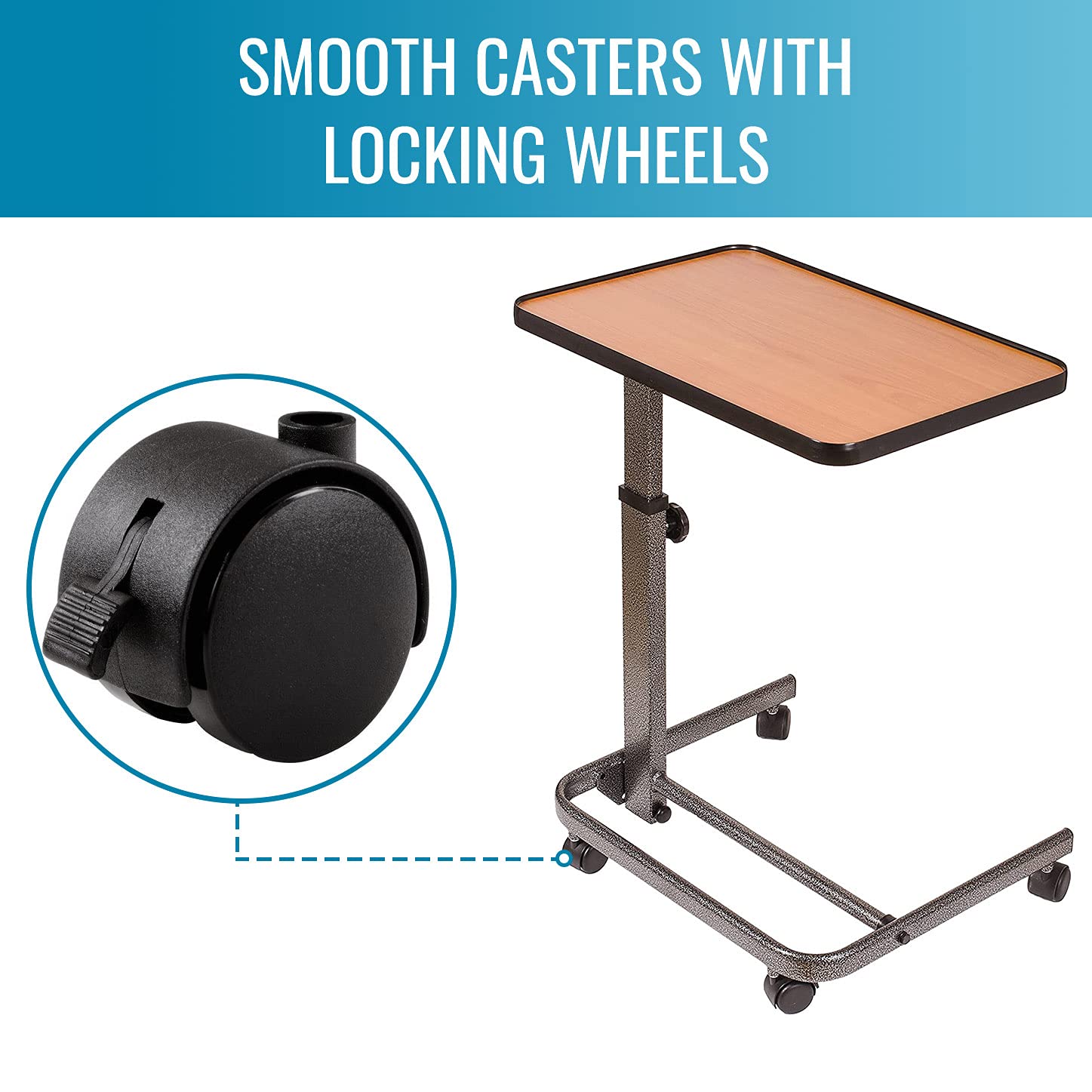 Briggs Healthcare DMI Deluxe Over Bed Top Table Tilt - Image 5