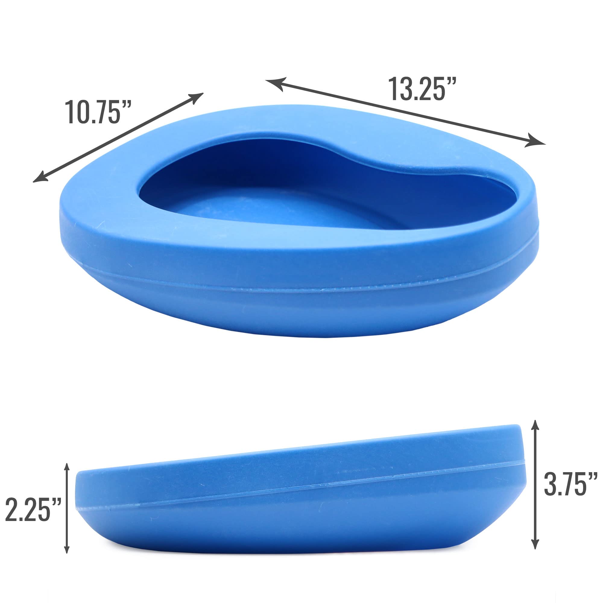 DMI Bedpan for Bariatric Adults with No Spill or Splash Design, FSA/HSA Eligible, Blue - Image 3