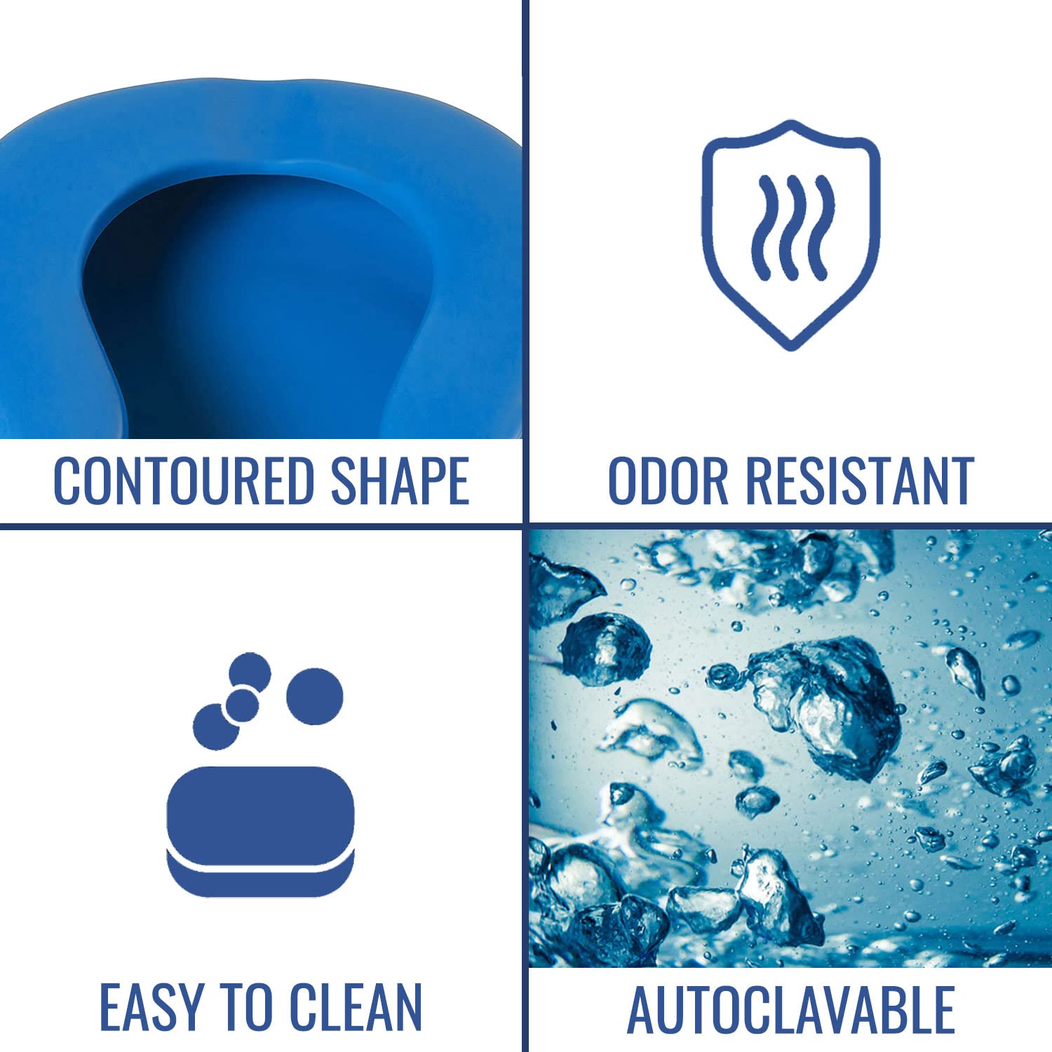 DMI Bedpan for Bariatric Adults with No Spill or Splash Design, FSA/HSA Eligible, Blue - Image 6