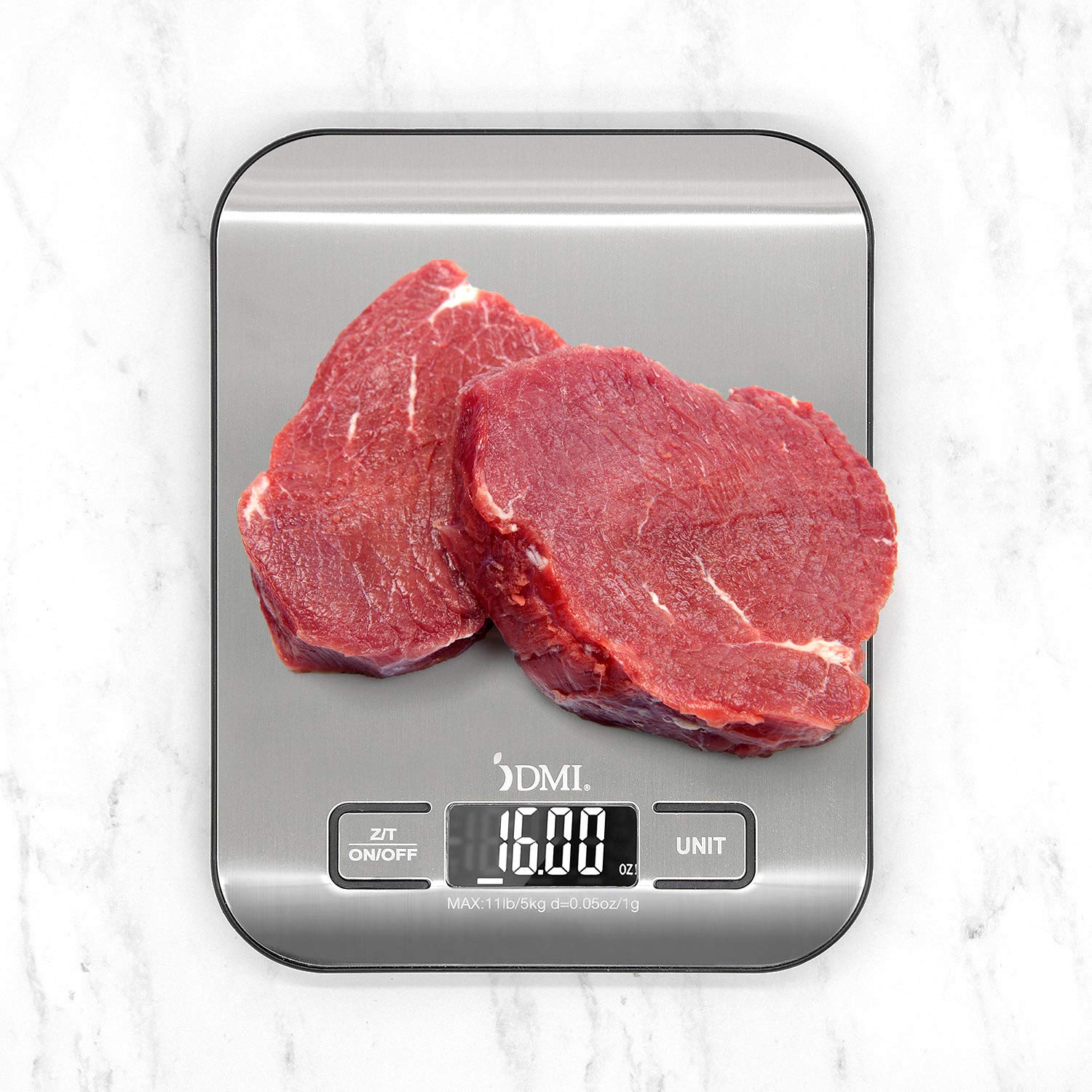 DMI Digital Food Scale and Kitchen Scale for Cooking, Baking and Meal Prep, Withstands up to 11 Pounds of Weight, Measures units between oz, g, mL, lb, oz, 304 Stainless Steel - Image 7
