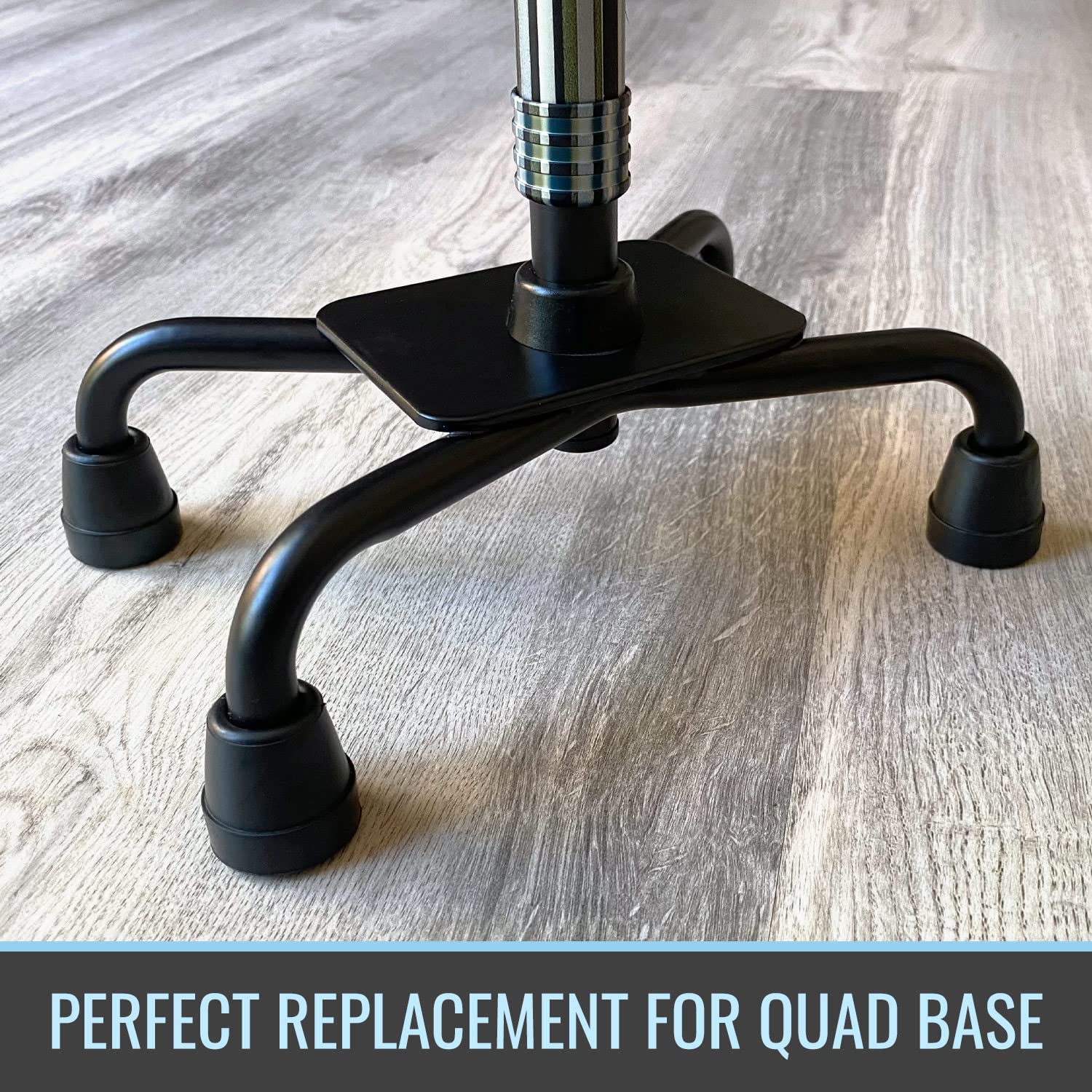 DMI Durable Replacement Quad Cane Tips, Extra Stability, No-Slip Grip, 1/2 Inch, FSA and HSA Eligible, (Pack of 4) - Image 6