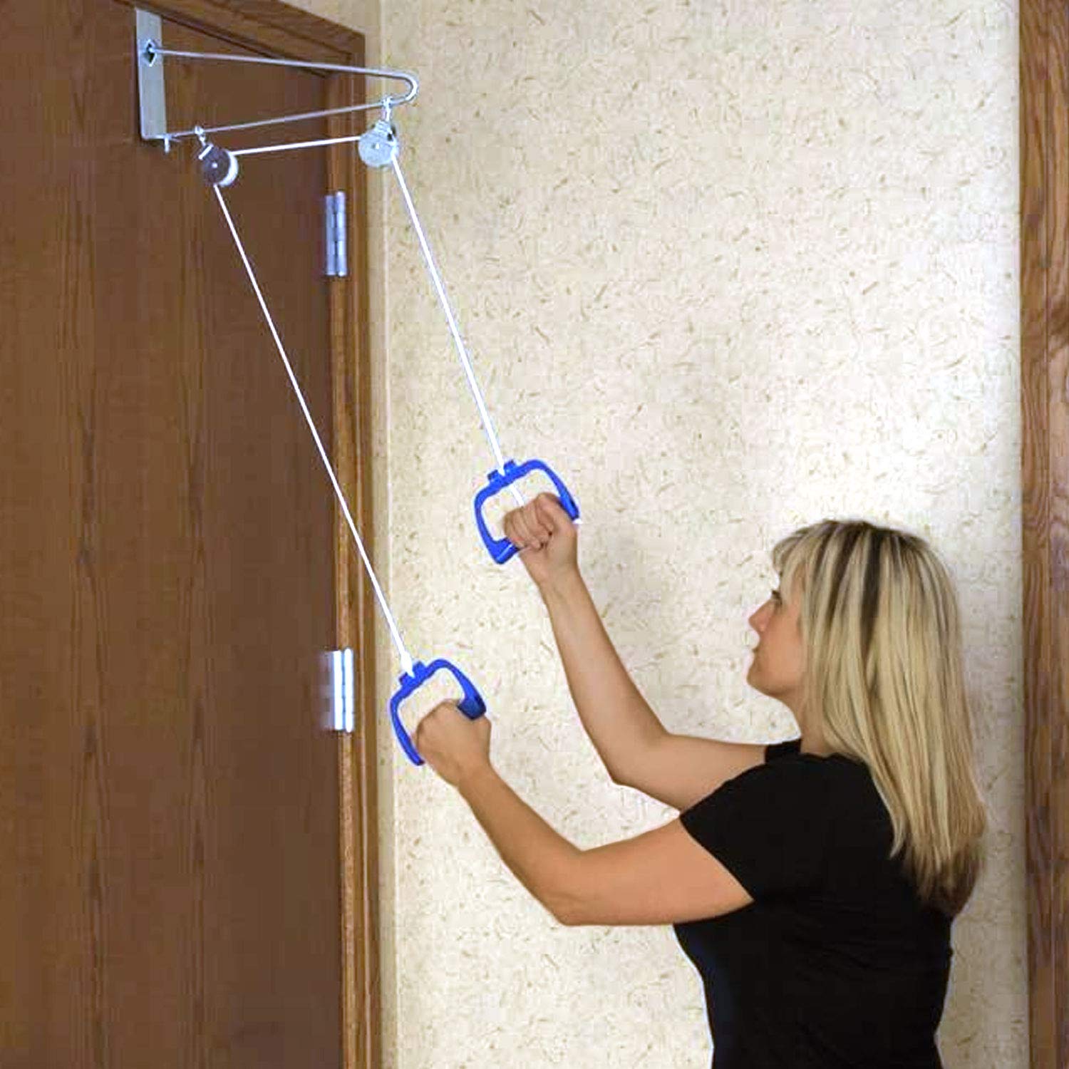 DMI Exercise Pulley Set for Physical Therapy helps Increase Mobility, White - Image 4