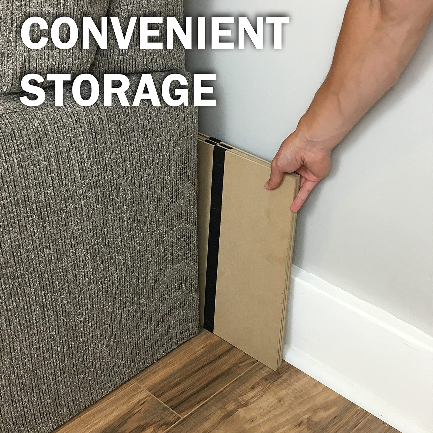 DMI Foldable Box Spring, Bunkie Board, Bed Support Slats for Support to Streamline and Minimize the Bed, No Assembly Needed, Twin Size, 60 x 30,Brown - Image 4