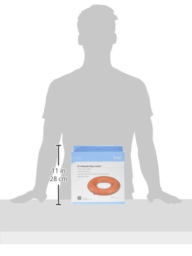 DMI Inflatable Ring Donut Seat Cushion Pillow for Hemorrhoid, Pregnancy, and Tailbone Pain, Red, 18 in - Image 7