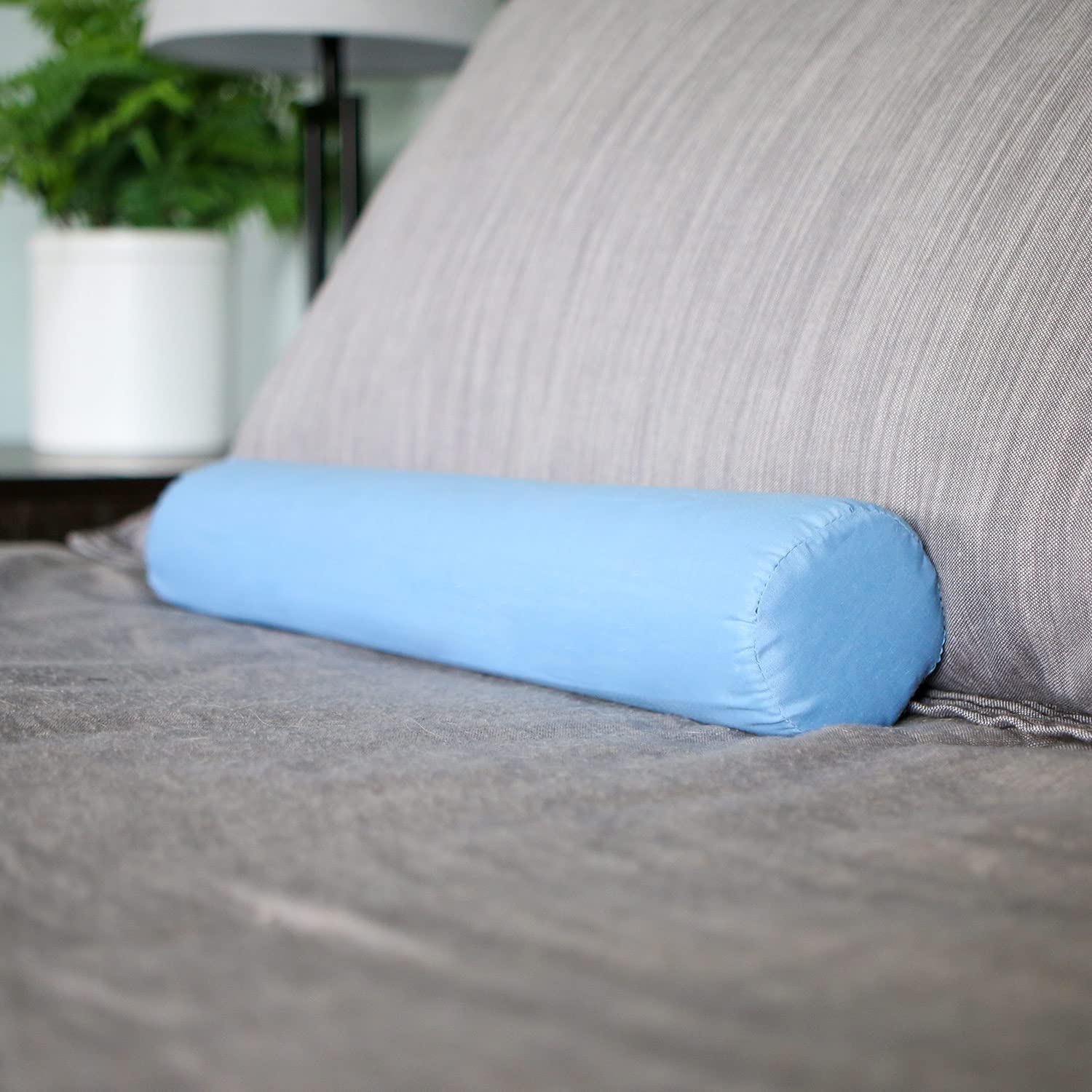 DMI Lightweight Comfort Round Foam Neck Roll Leg Rest Back Support Pillow for Home and Travel, Great for Neck, Back and Under Knees, 3.5 x 19 inches, Blue - Image 8