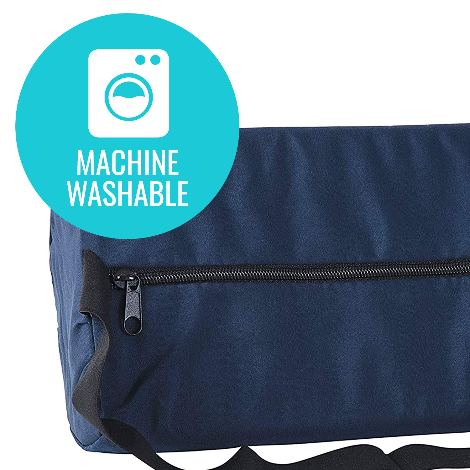 DMI Lumbar Roll Back Support Cushion Pillow, Half-Moon Size, Navy - Image 3