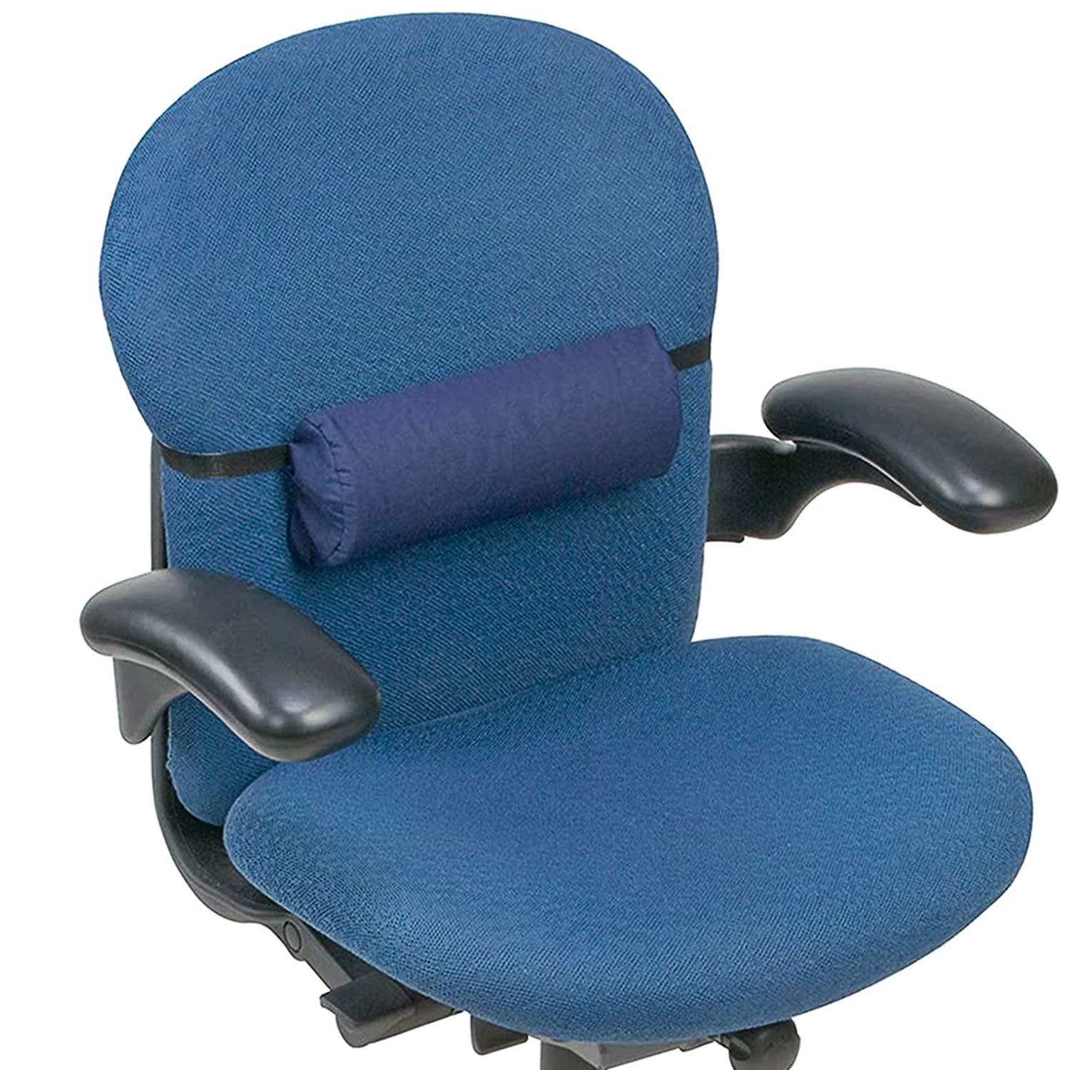 DMI Lumbar Roll Back Support Cushion Pillow, Half-Moon Size, Navy - Image 4