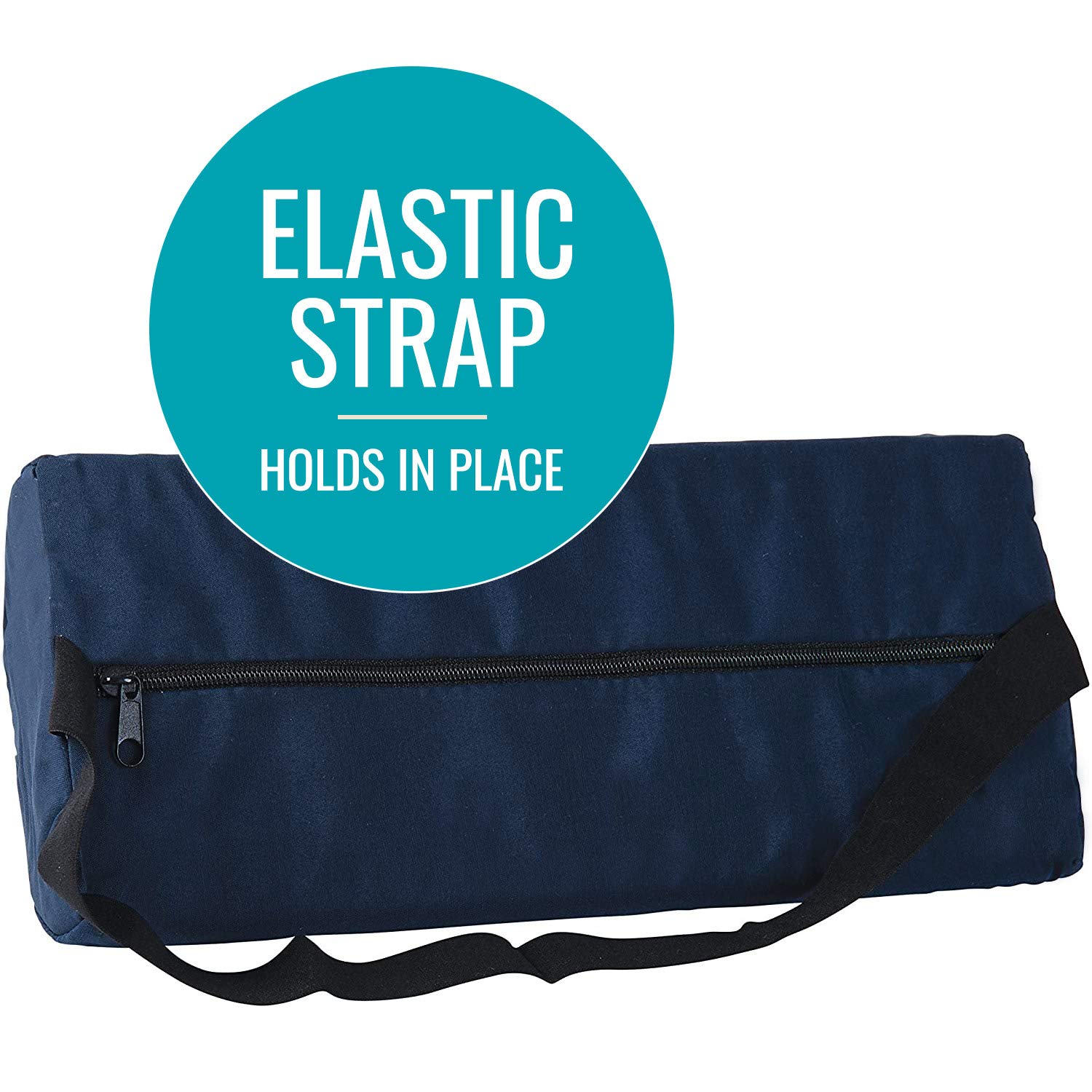 DMI Lumbar Roll Back Support Cushion Pillow, Half-Moon Size, Navy - Image 5