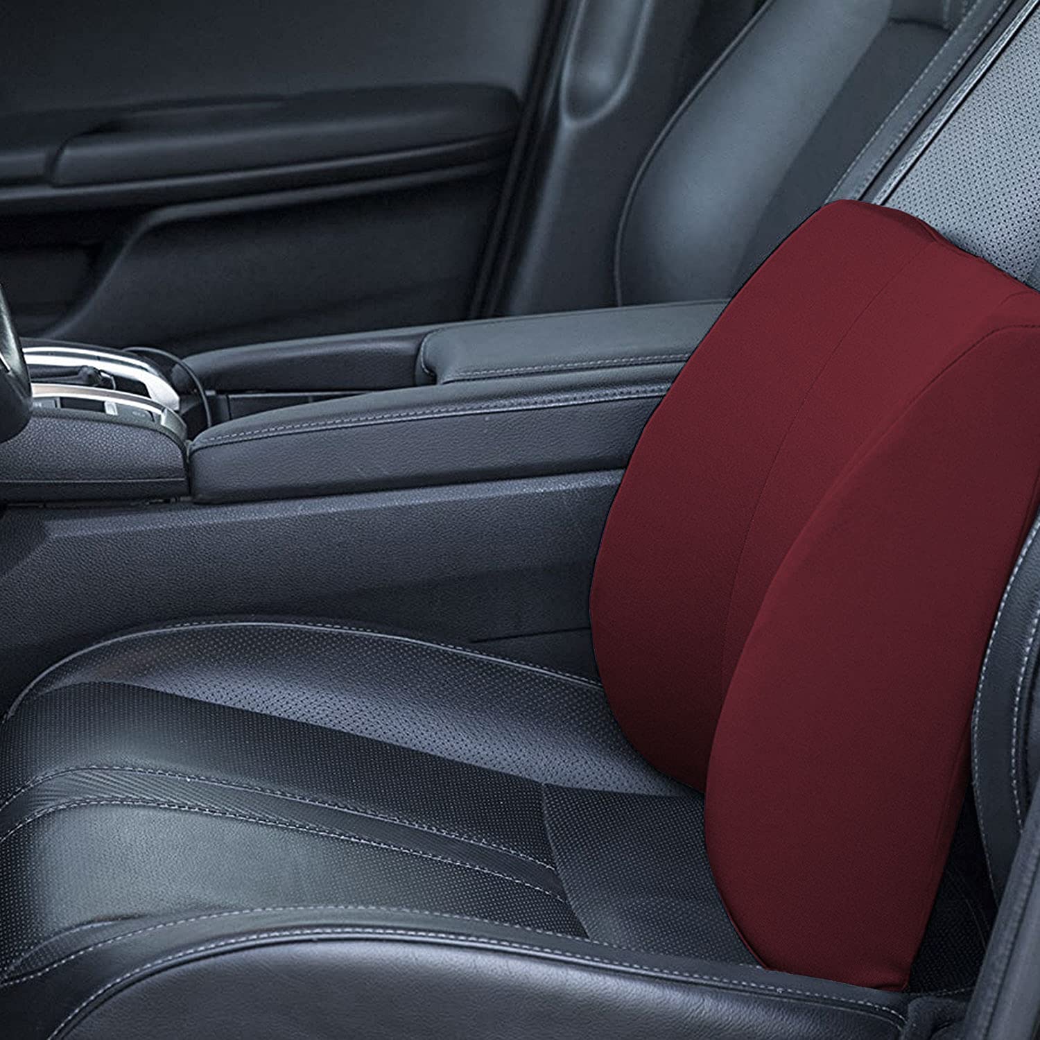 DMI Lumbar Support Pillow for Chair to Assist with Back Support with Removable Washable Cover to Ease Lower Back Pain while Improving Posture, 14 x 13 x 5, Contoured Foam, Premium,Burgundy - Image 6