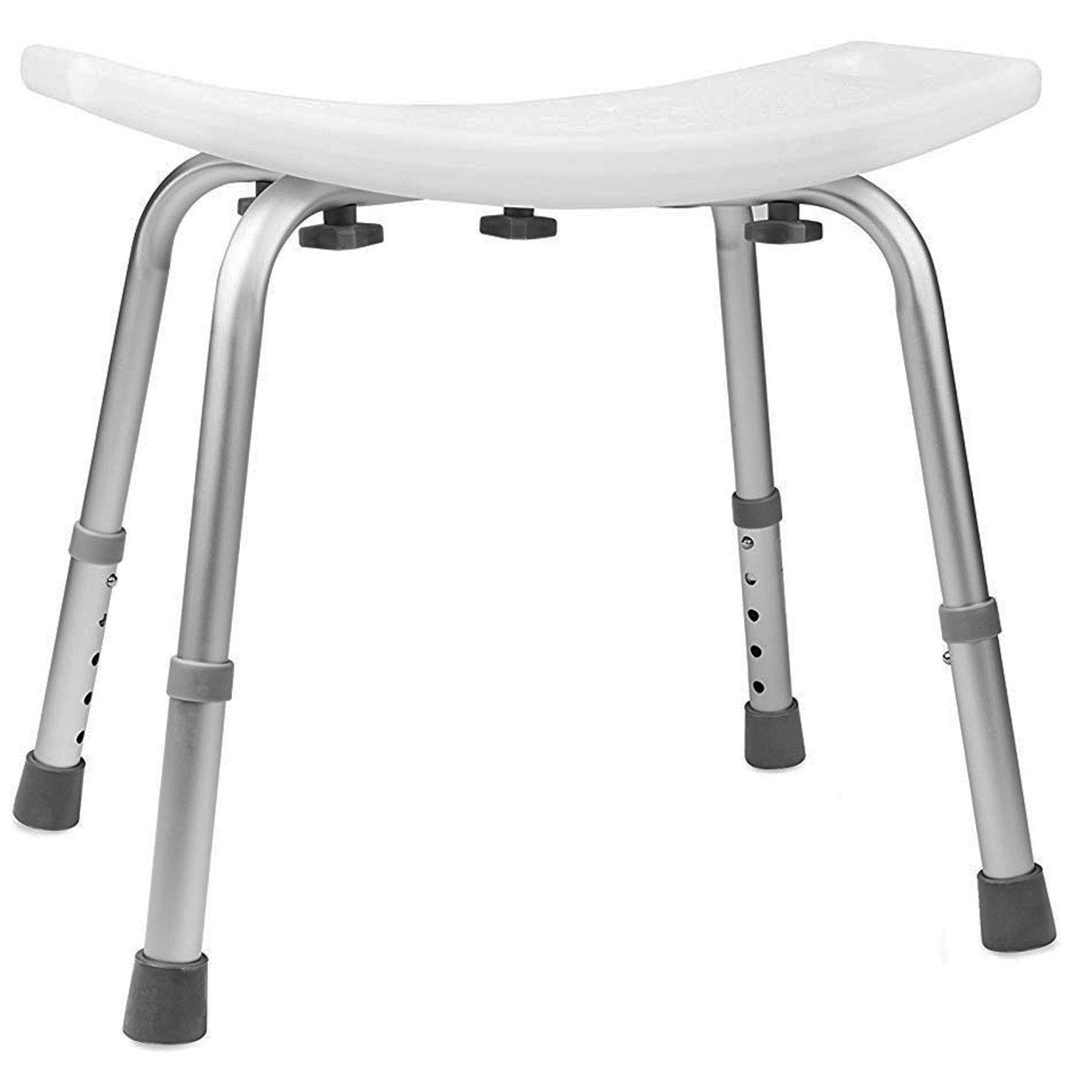 DMI Shower Chair Bath Seat for Tub or Shower Bench for Inside Shower, Made of Non Slip Aluminum with Plastic Seat, No Tools Needed, Adjustable Height, Holds Weight up to 300 Pounds, Bath Bench, White - Image 5