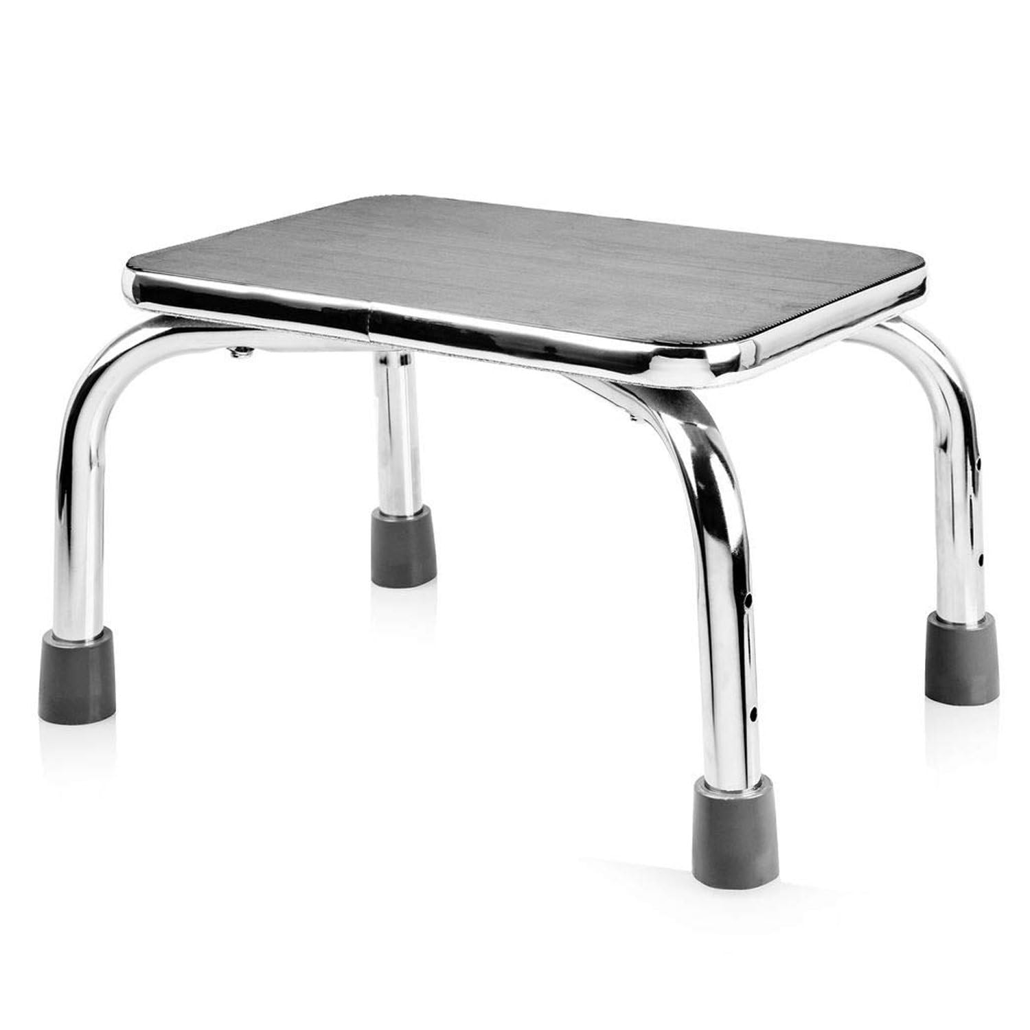 DMI Step Stool with Handle and Non Skid Rubber Platform, Lightweight and Sturdy Stool for Seniors, Adults and Children, Holds up to 300 Pounds with 9.5 Inch Step Up, 17.3"D x 12.3"W x 34"H, Chrome - Image 10
