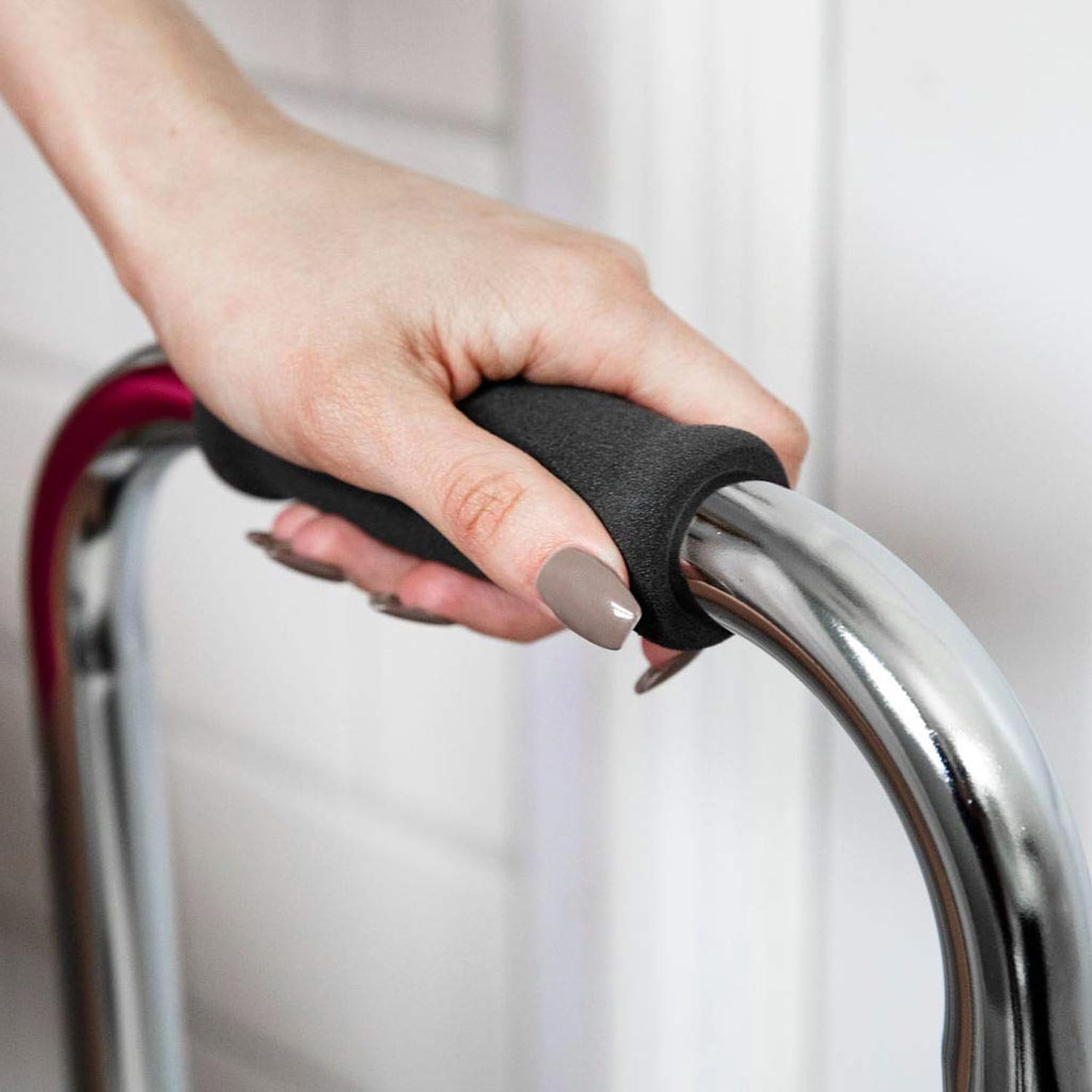 DMI Step Stool with Handle and Non Skid Rubber Platform, Lightweight and Sturdy Stool for Seniors, Adults and Children, Holds up to 300 Pounds with 9.5 Inch Step Up, 17.3"D x 12.3"W x 34"H, Chrome - Image 7