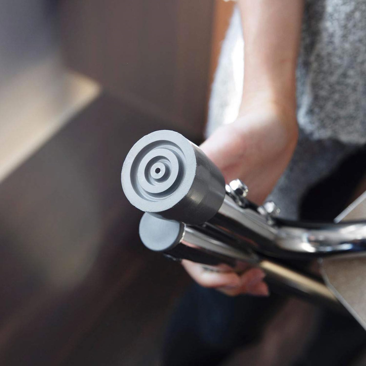 DMI Step Stool with Handle and Non Skid Rubber Platform, Lightweight and Sturdy Stool for Seniors, Adults and Children, Holds up to 300 Pounds with 9.5 Inch Step Up, 17.3"D x 12.3"W x 34"H, Chrome - Image 8