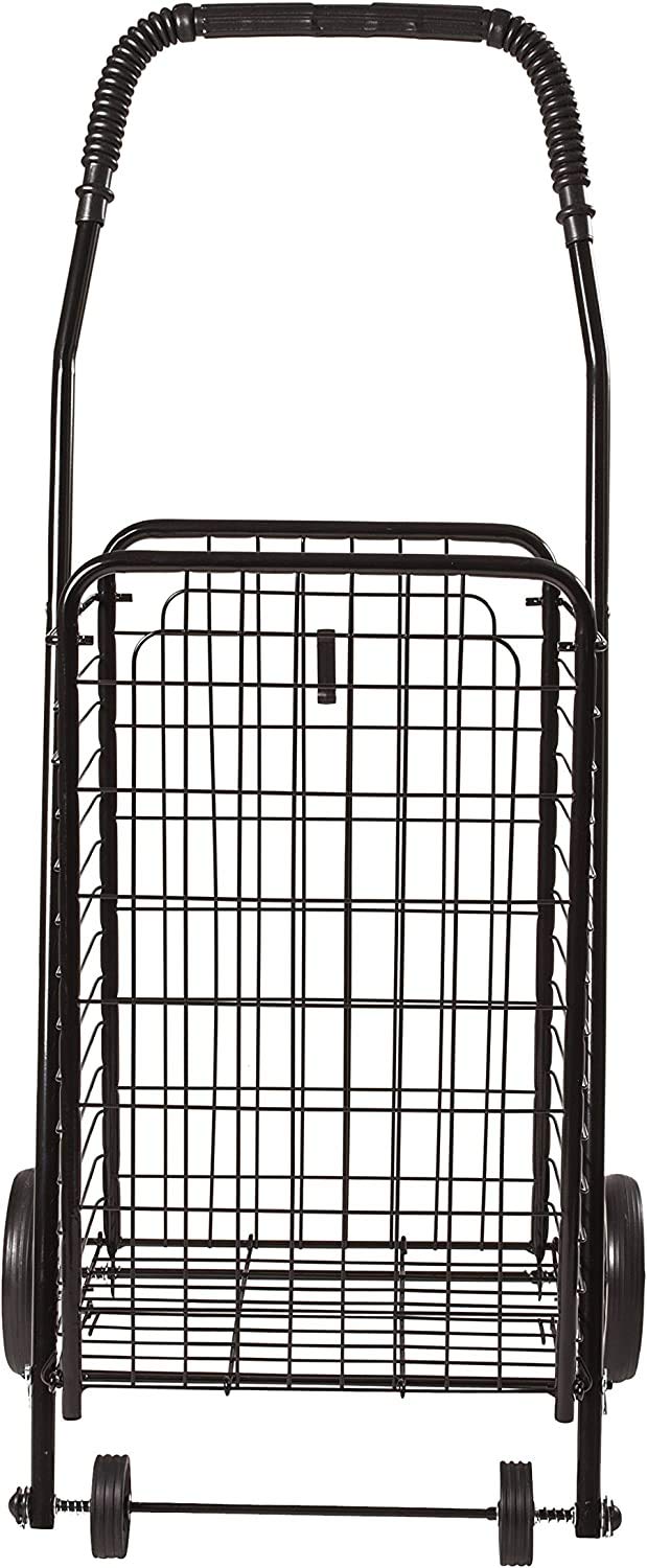 DMI Utility Cart with Wheels to be used for Shopping, Grocery, Laundry and Stair Climber Cart, Weighs 7.5 Pounds but holds up to 90 Pounds, Compact and Foldable, Black - Image 8