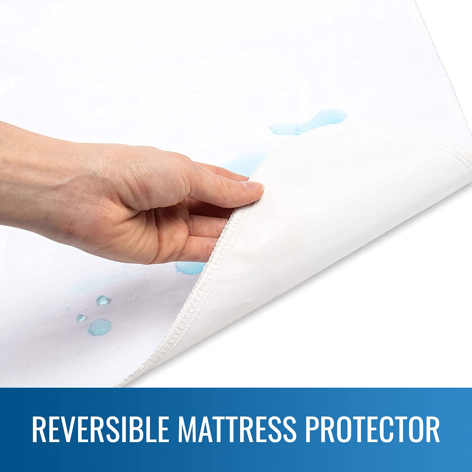 DMI Waterproof Sheet, Mattress Protector and Cover, Reversible, Flat Fit, White, 36 x 72 - Image 4