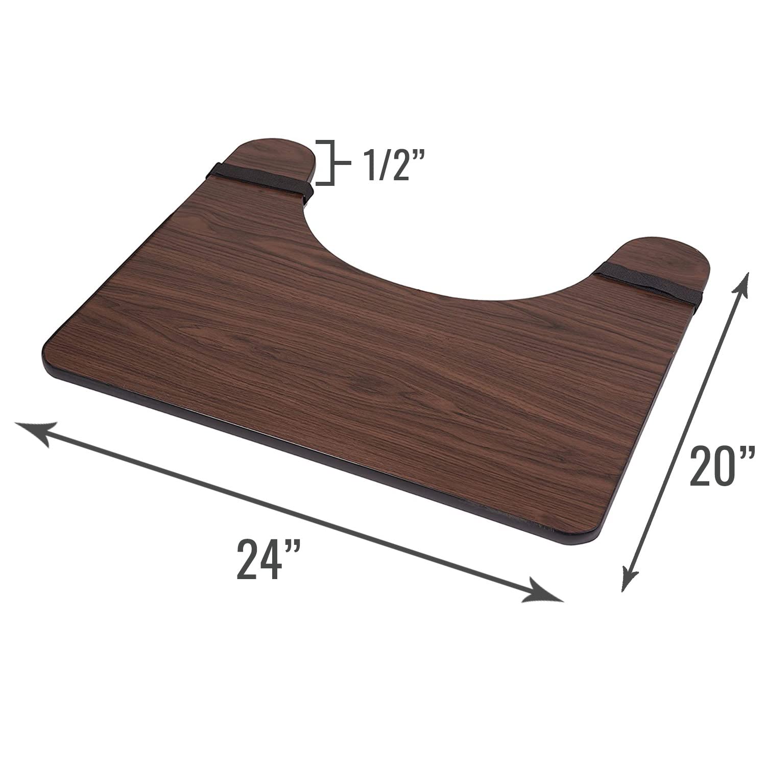 DMI Wood Wheelchair Lap Tray, Wheelchair Tray, Removable Wheelchair Tray Table, Wheelchair Table Tray for Seniors, Hardwood, 1 Count - Image 5
