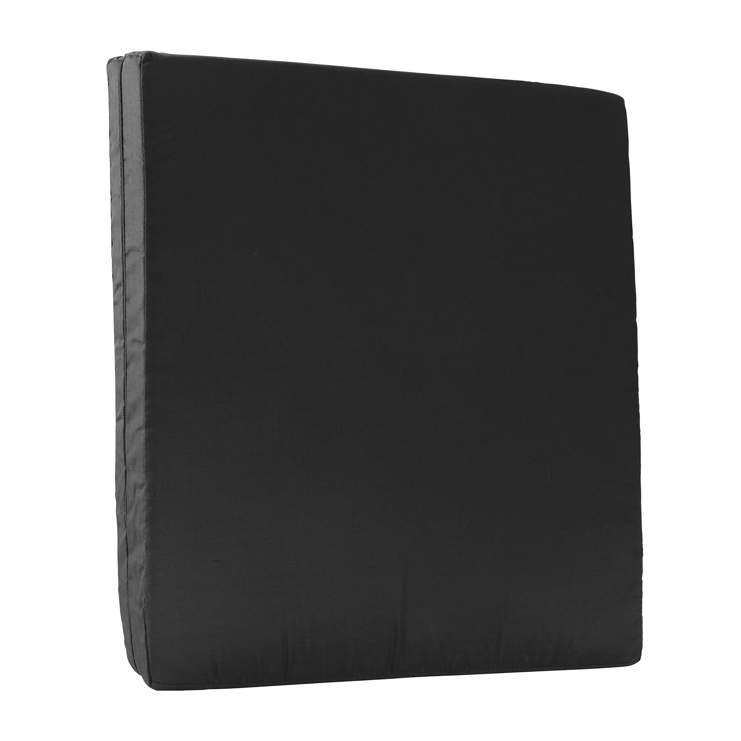 MABIS Natural Pincore Foam Comfort Seat Cushion Support for Chairs and Wheelchairs with Nylon Oxford Cover, 16 x 18 x 3 inches, Black - Image 6