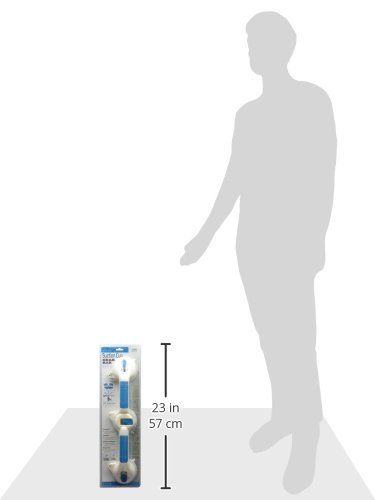 MABIS Shower Grab Bar, Swivel Bathroom Safety Grab Bar, Suction Cup Grab Bar with Safety Indicator, Easy No Tool Assembly, 19.5 Inches, Blue and White - Image 7